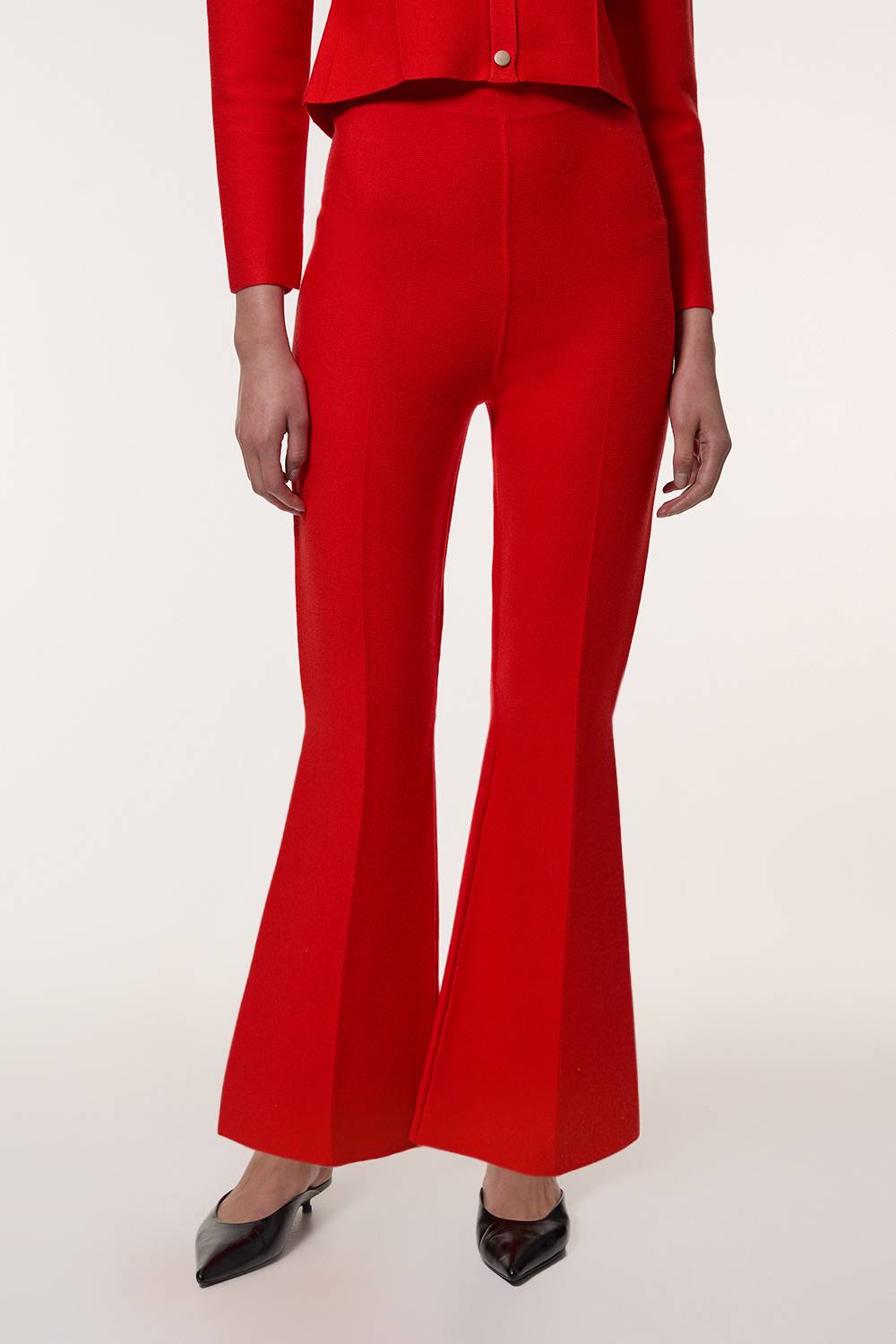 KarenMillen Pantalon tricoté évasé