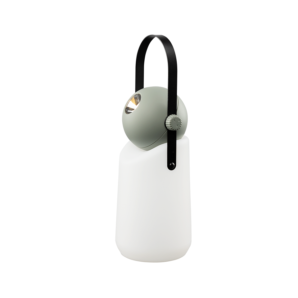 Tafellamp Guidelight oplaadbaar LED cement grey