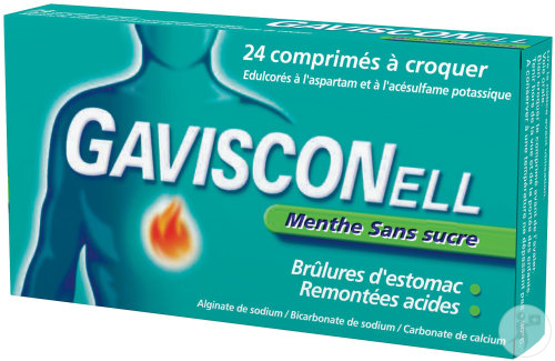 Gavisconell Menthe Sans Sucre 24 Comprimés À Croquer