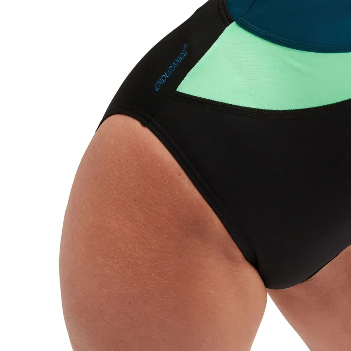 Speedo ECO+ Colourblock Highneck Crossback Badpak Dames