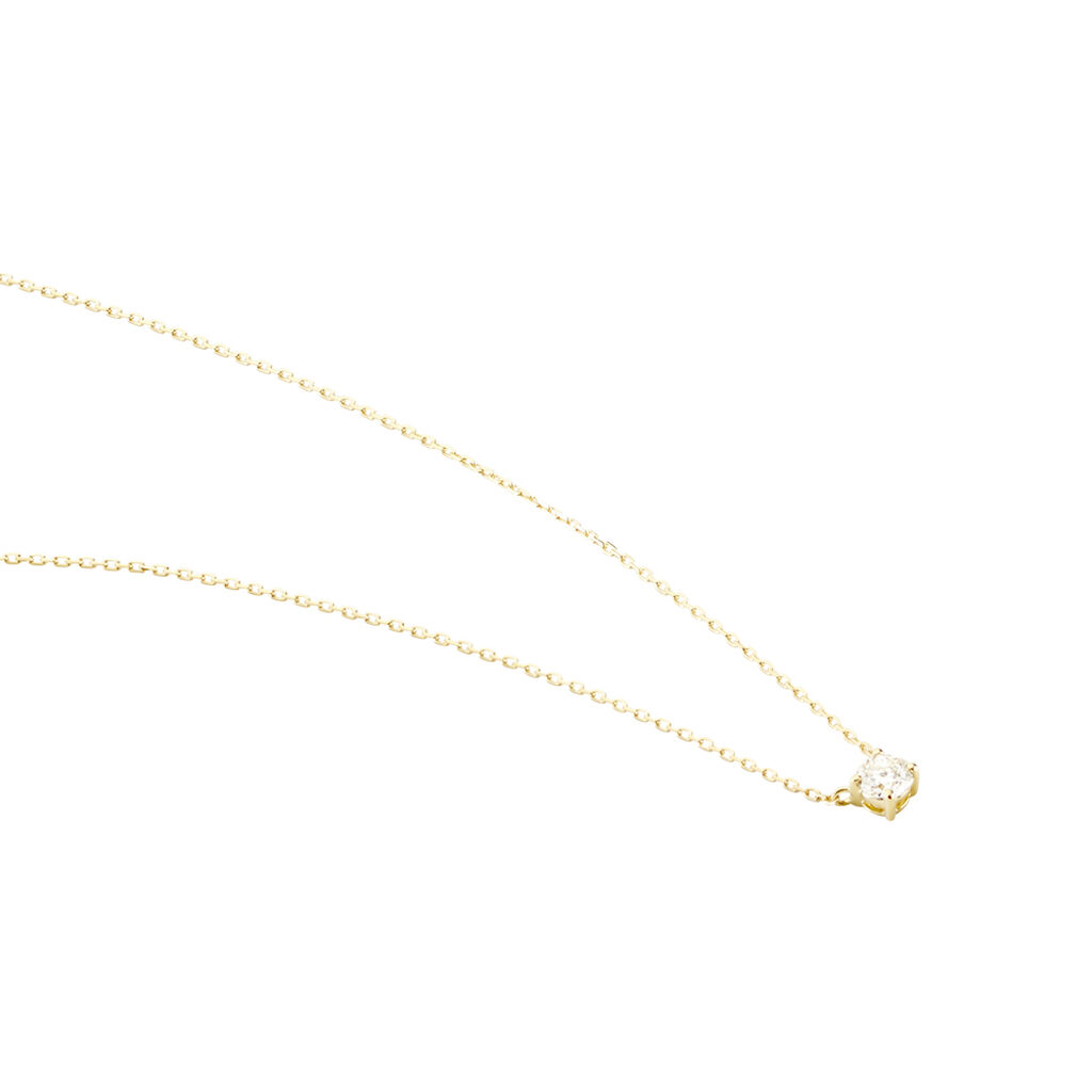 Collier Or Jaune Aphrodite Diamant Synthetique