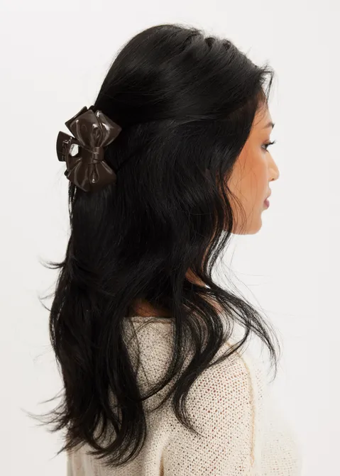 Haarclip strik bruin (BRN.D)