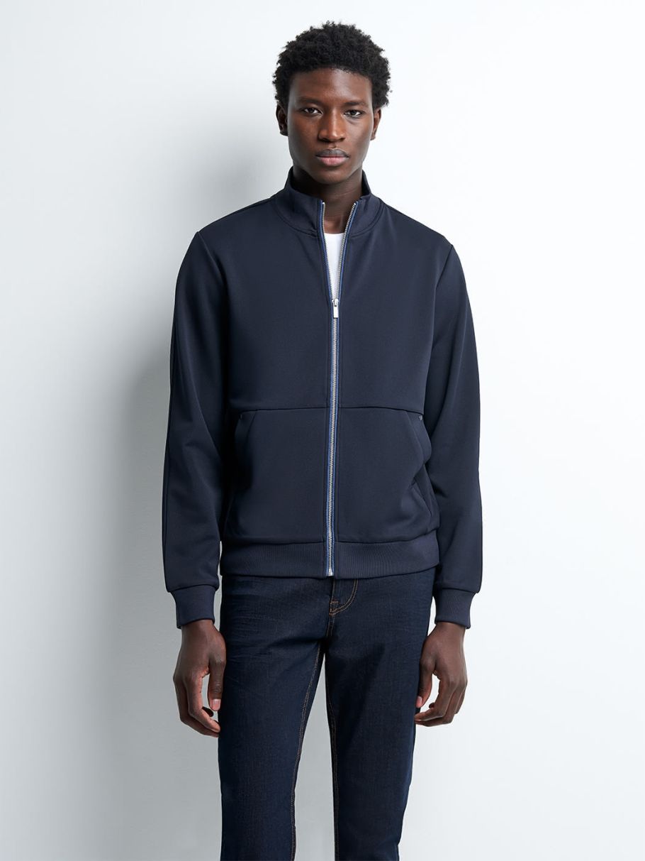 Veste légère col montant uni