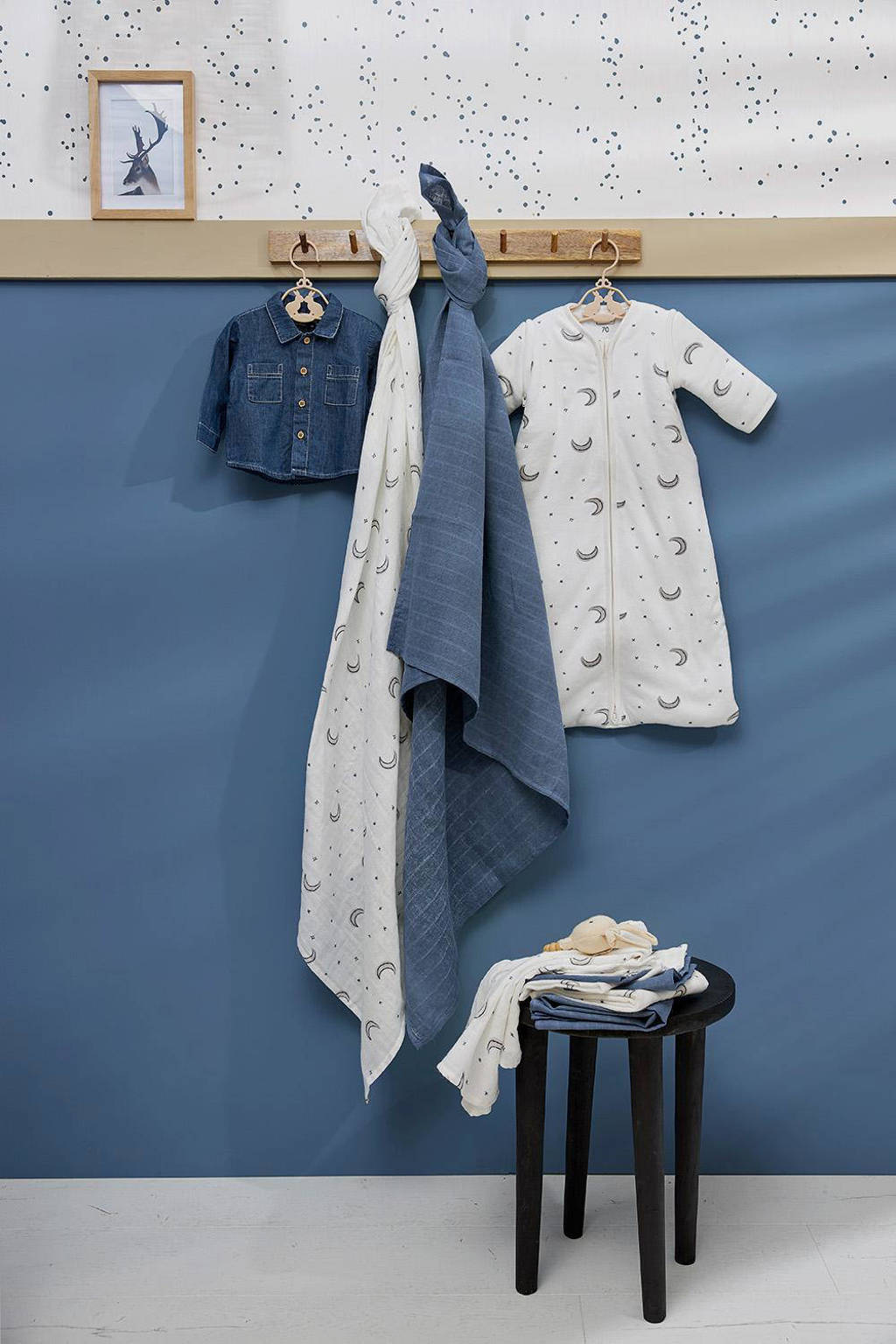 hydrofiele starterset Baby Moon - set van 9 indigo