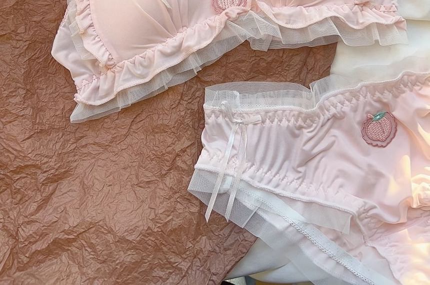 Nabla - Draadloze bh met ruches en appliqué