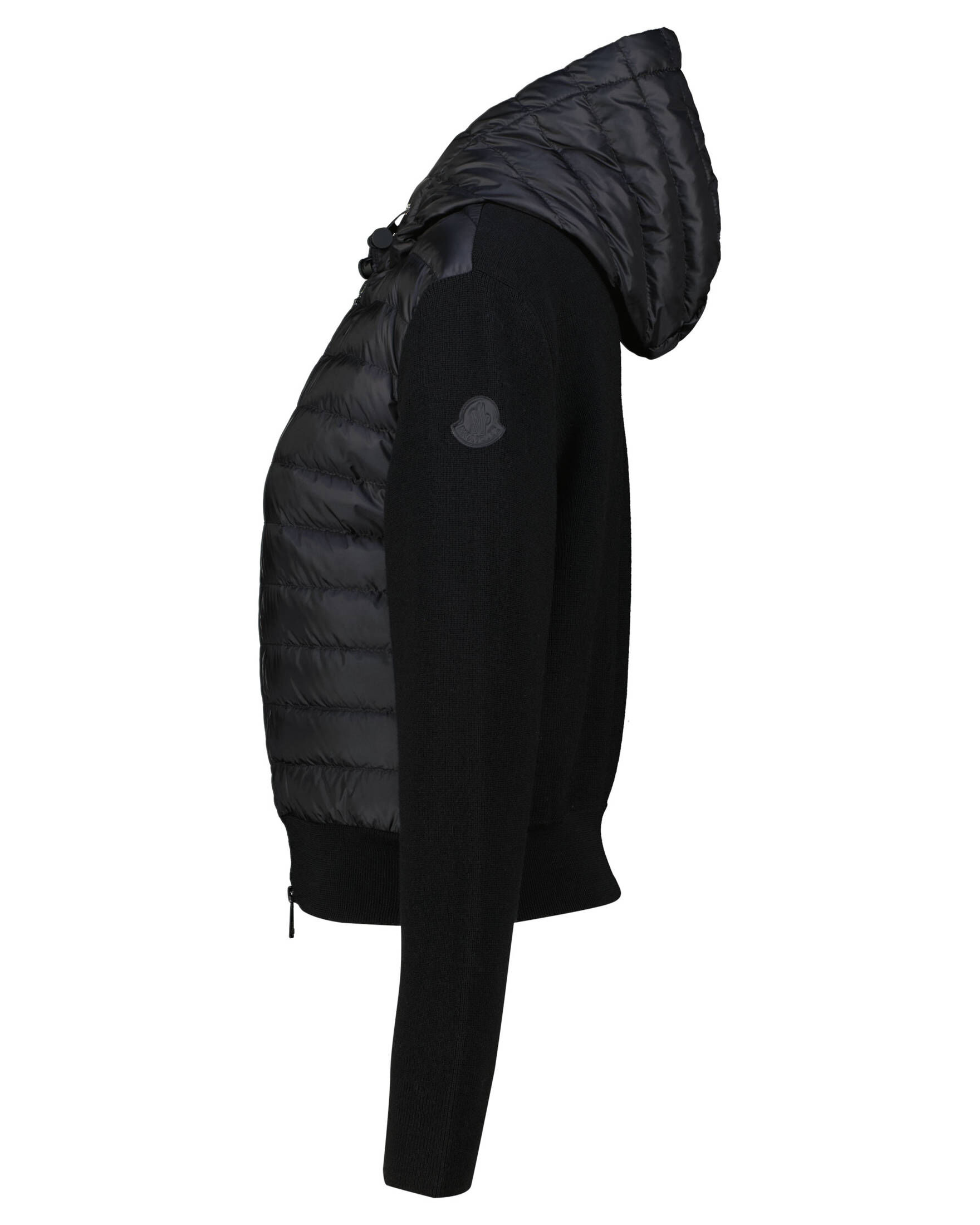 Moncler| Damen Strickjacke mit Daunenwattierung und Kapuze