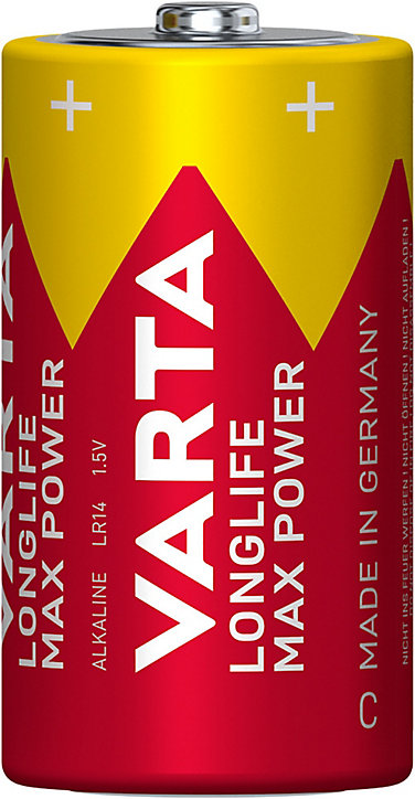 Pile alcaline C (LR14) Varta Long-life Max Power C, lot de 2