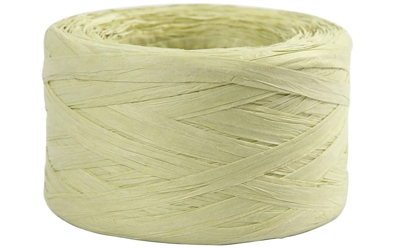 Geschenkband Raffiabast 8 mm x 100 m, HellgrünBand für Geschenke