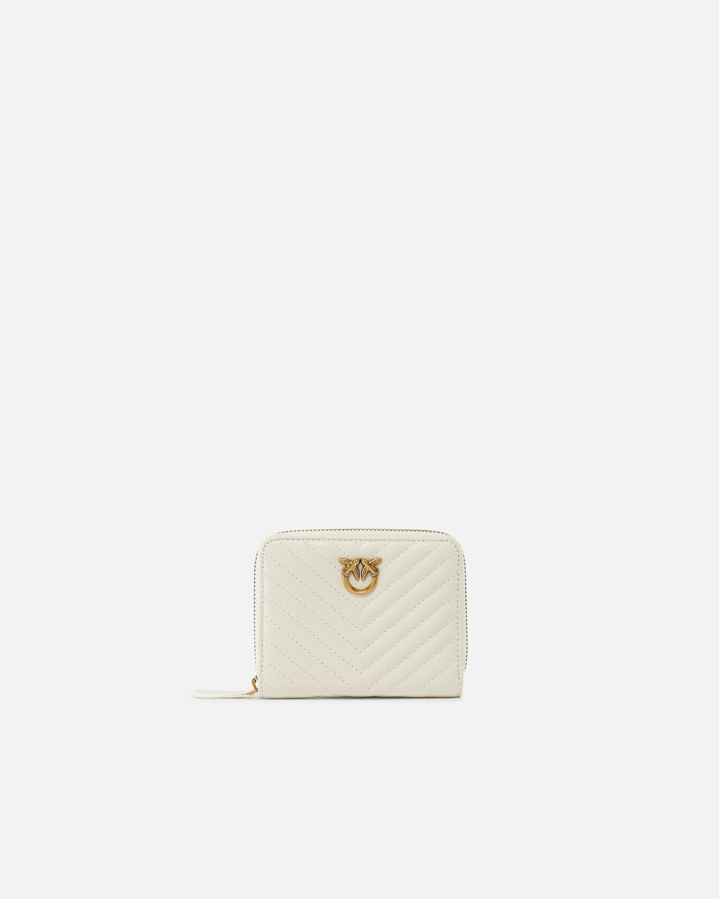 CARRÉ - Portefeuille carré à contour zippé | Blanc