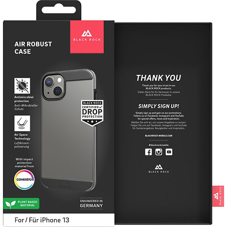 Black Rock iPhone 13 cover - sort