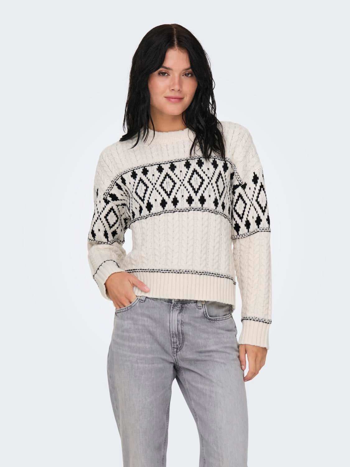 ONLMARENT Strickpullover Cloud Dancer