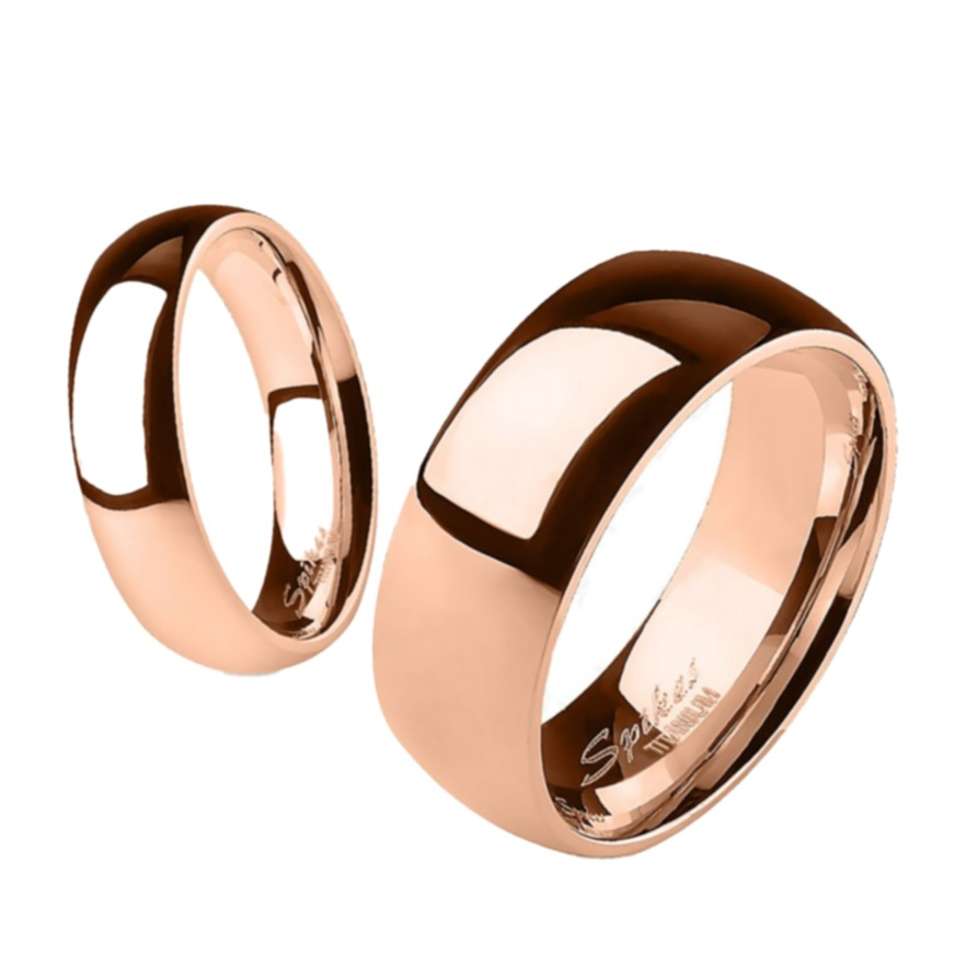 (Gr. 50) G23 Titan Kuppel Fingerring - Roségold
