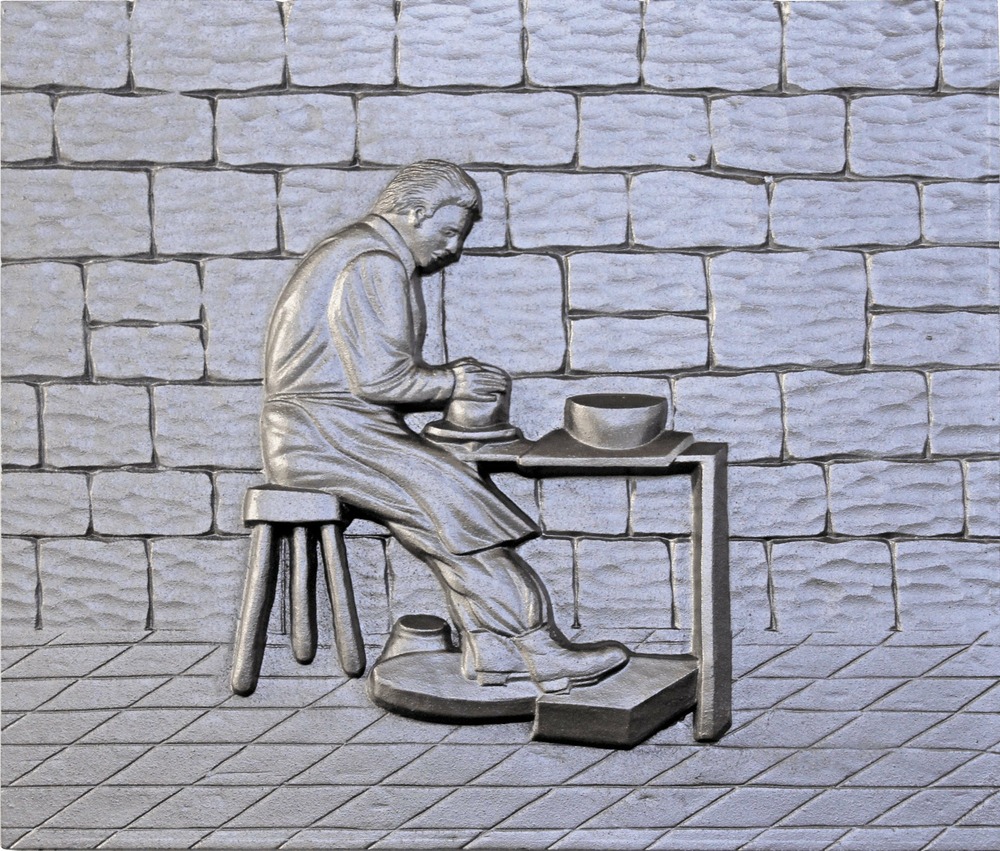 Plaque de cheminée le potier h. 53,5 cm x l. 61 cm