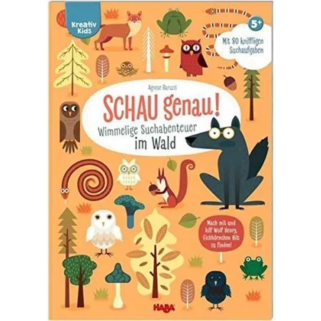HABA 305184 Kreativ Kids Schau genau! Wimmelige Suchabenteuer im Wald