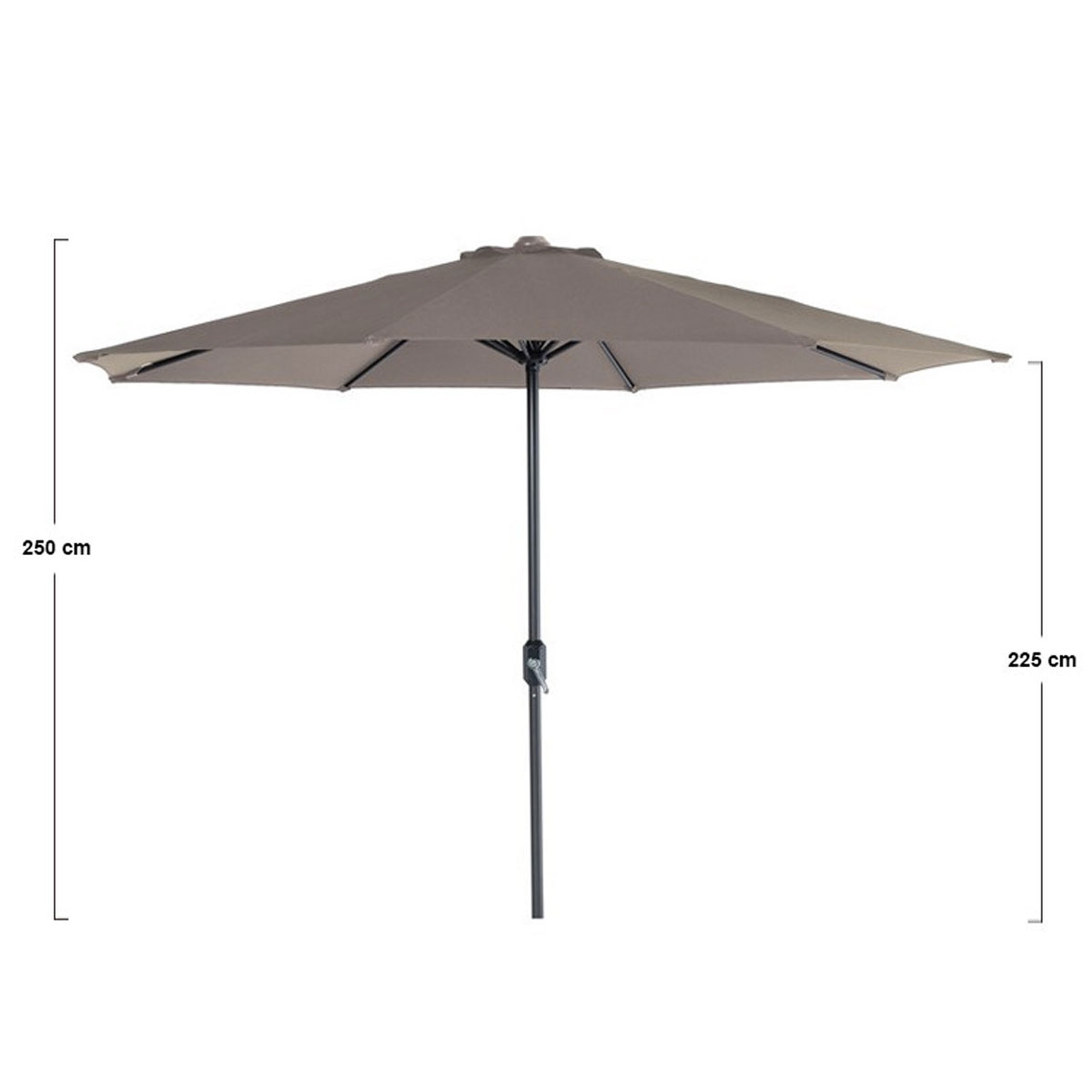 Garden Impressions Lotus taupe ronde stokparasol