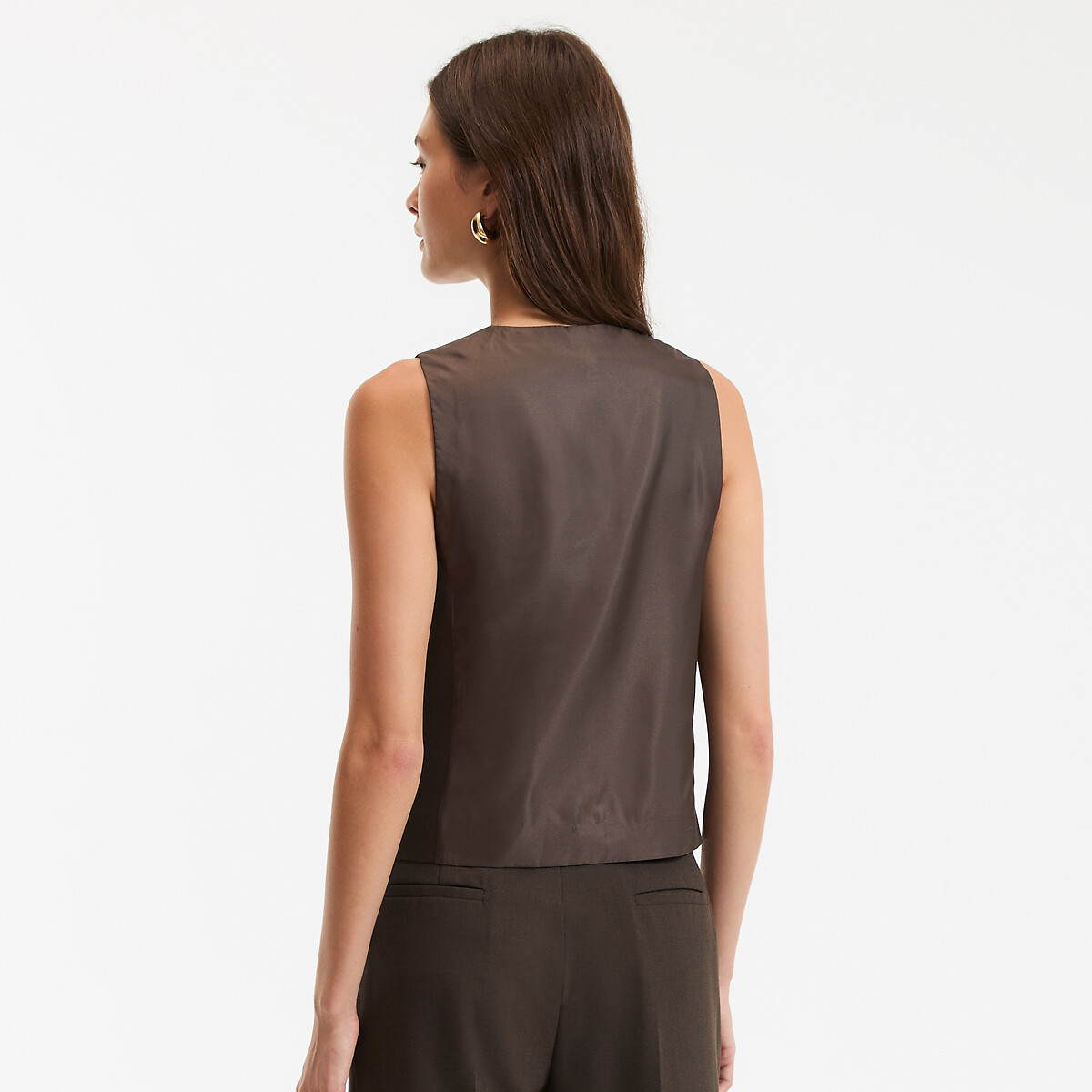 COLEÇÕES LA REDOUTE<br>Colete curto, modelo slim