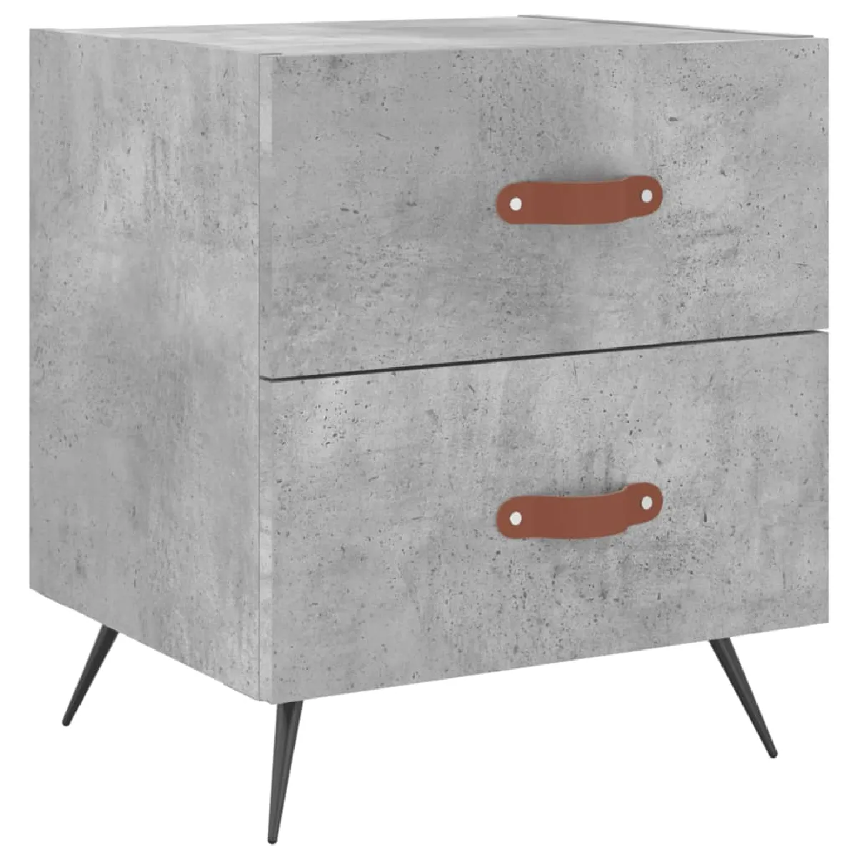 vidaXL Tables de chevet - Gris béton