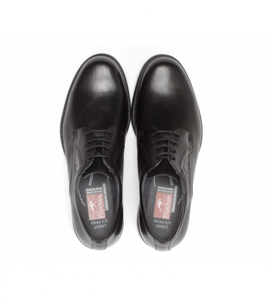 Sapatos Fluchos Simon 8466 em couro preto