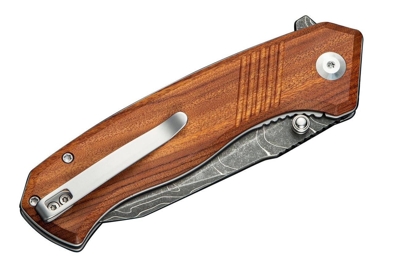 Civivi Placoid C23079-DS1 Damascus, Guibourtia Wood, zakmes