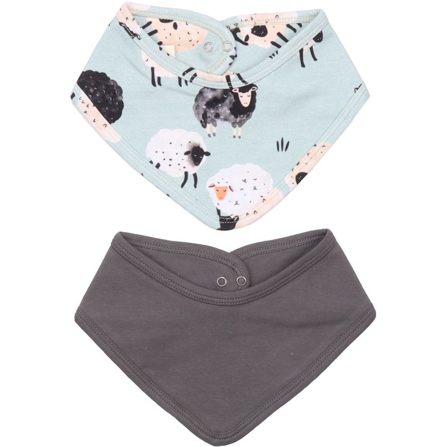Walkiddy Dreieckstuch Fluffy Sheeps grün 2er Pack