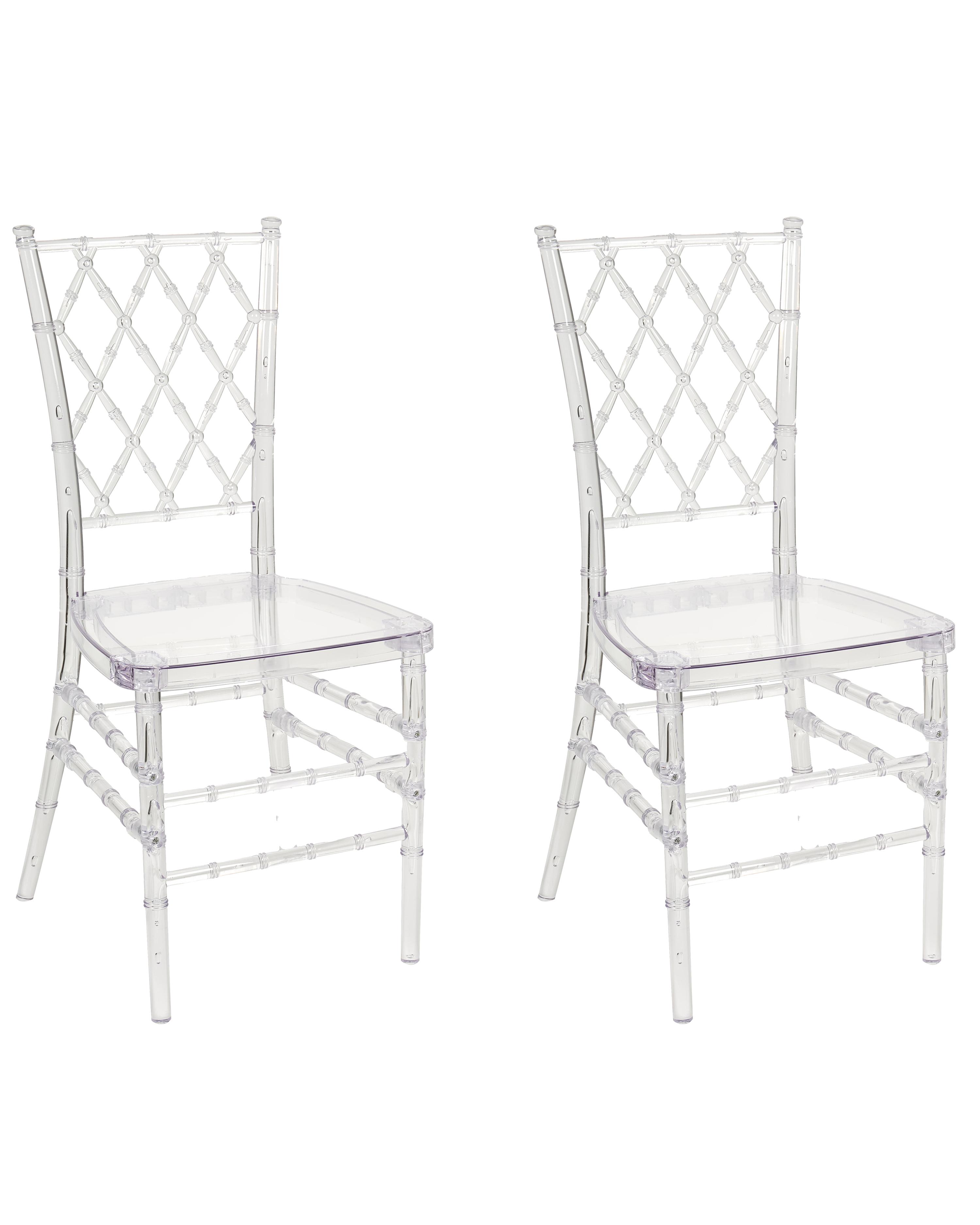 Set van 2 eetkamerstoelen CLARION Transparant