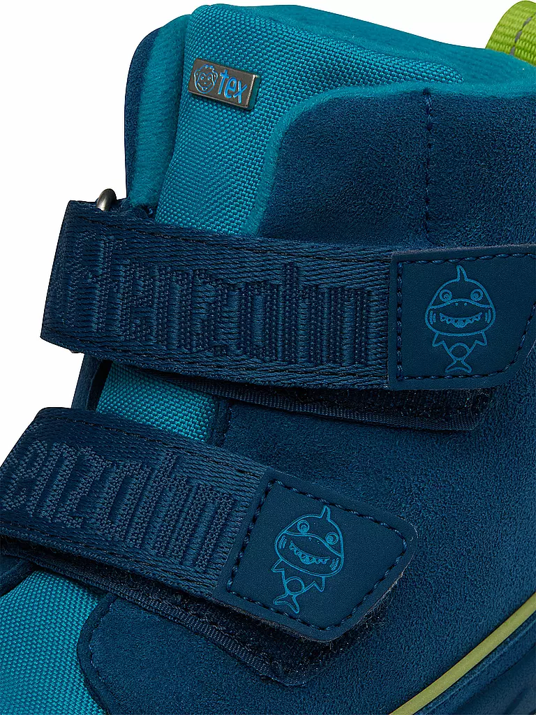 AFFENZAHN Kinder Barfußschuhe - Boots Hai Jump Midboot  blau