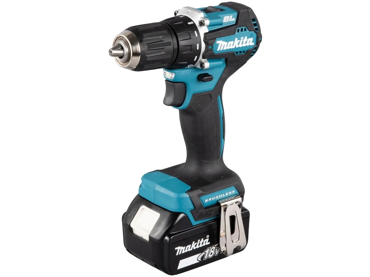 Makita DDF487RFE3 - Bor/driver - ledningfri - 2-hastigheders - nøgleløs borepatron 13 mm - 40 N·m - 3 batterier - 18 V