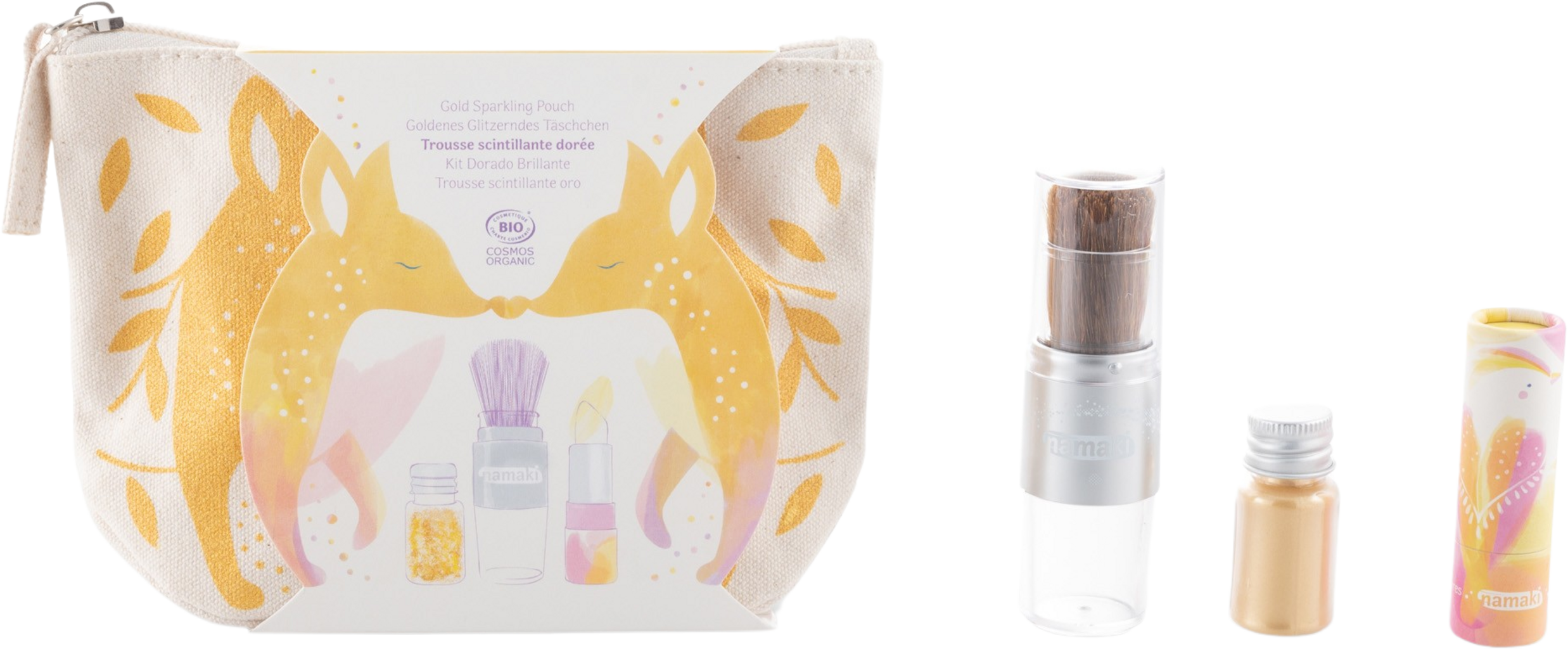namaki  Gold Fox Sparkling Pouch
