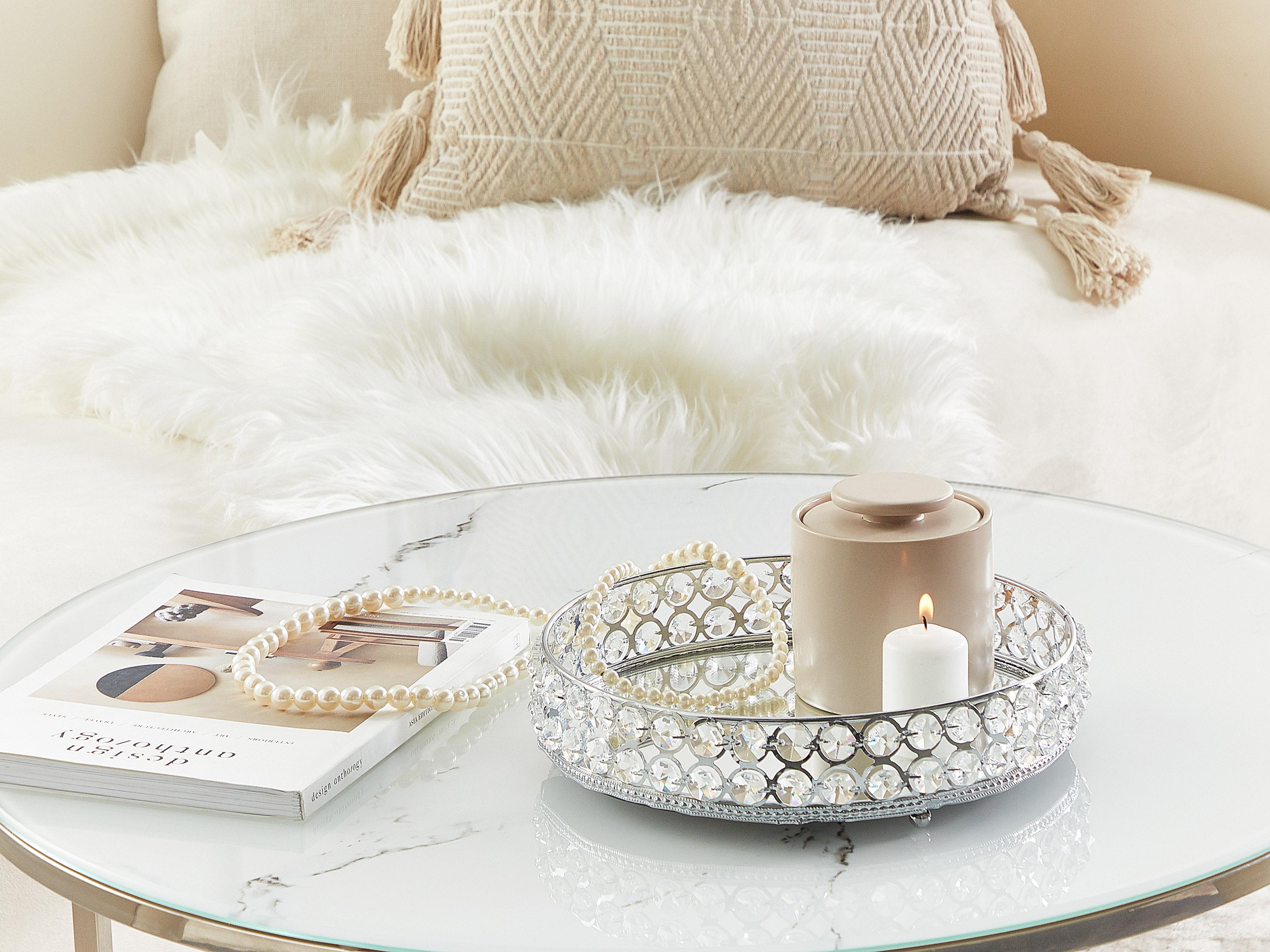 Decoratief dienblad VATAN Glas Zilver