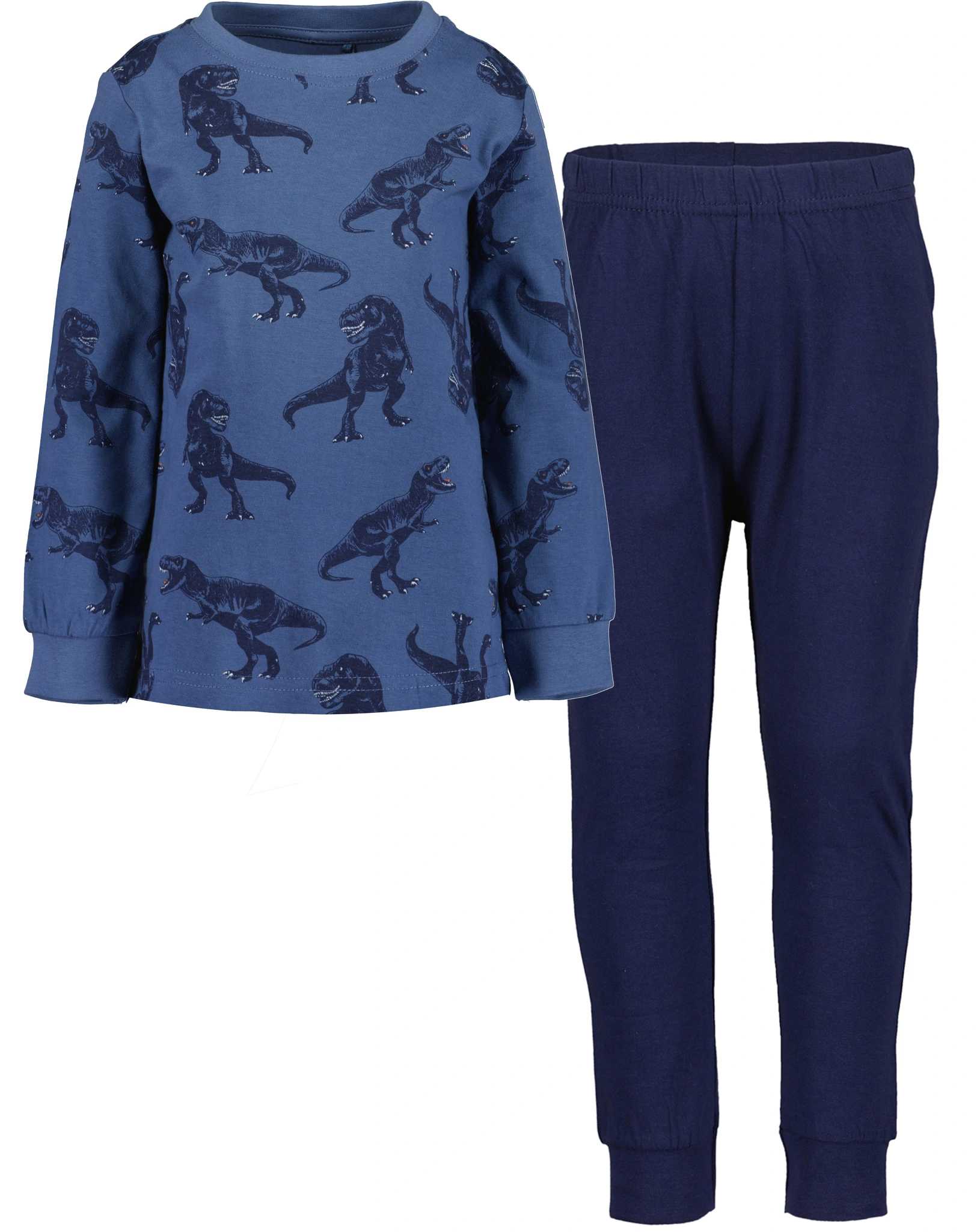Schlafanzug lang T-REX AOP in jeansblau