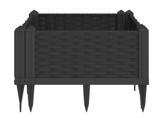 Jardinière bac lit surélevé noire 42 x 5 x 42 cm 02_0038200