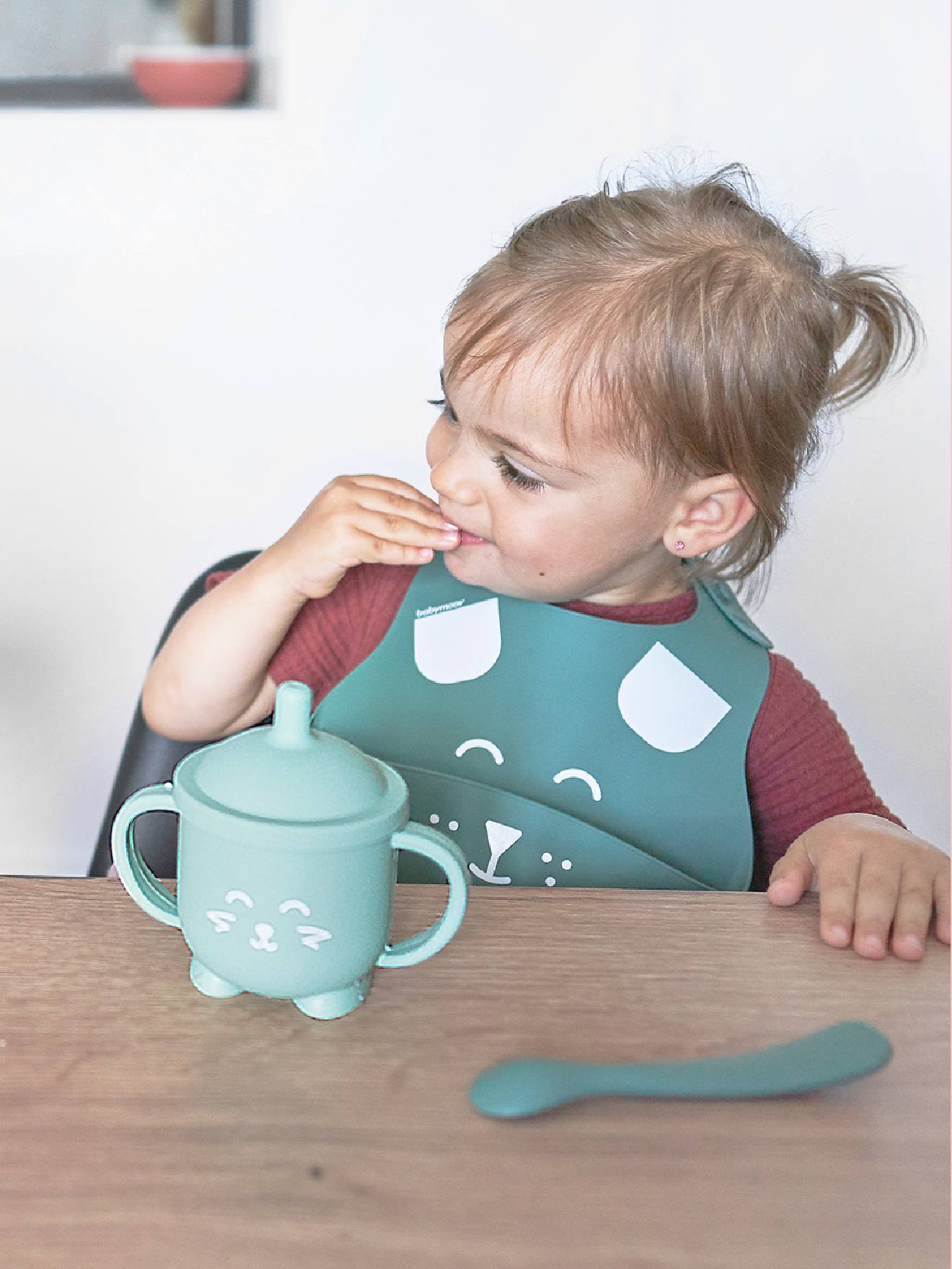 Porta-alimentos Learn'isy BABYMOOV, vermelho claro, liso