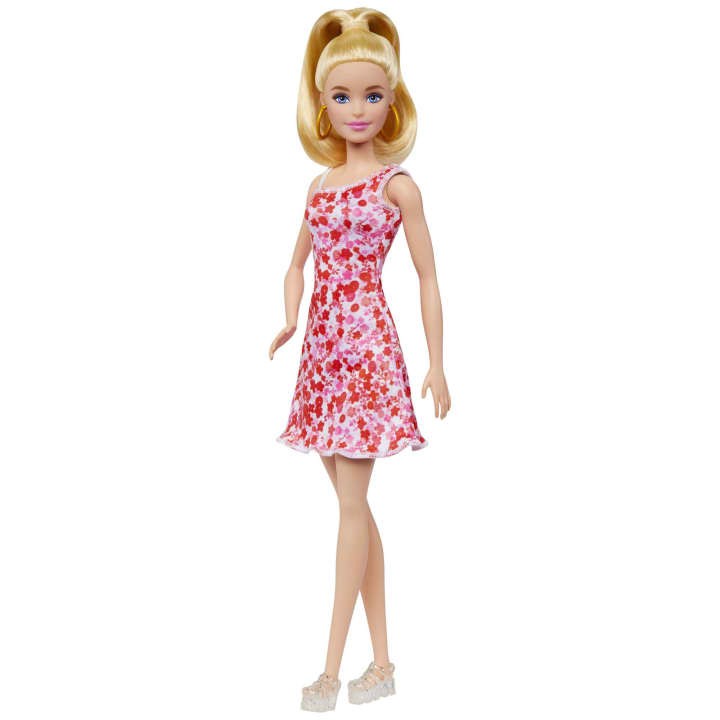 Barbie - Fashionista Dukke - Pink blomsterkjole (HJT02)