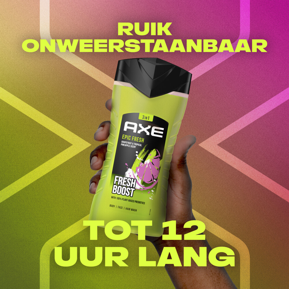 6x Axe 3-in-1 Douchegel Epic Fresh 250 ml