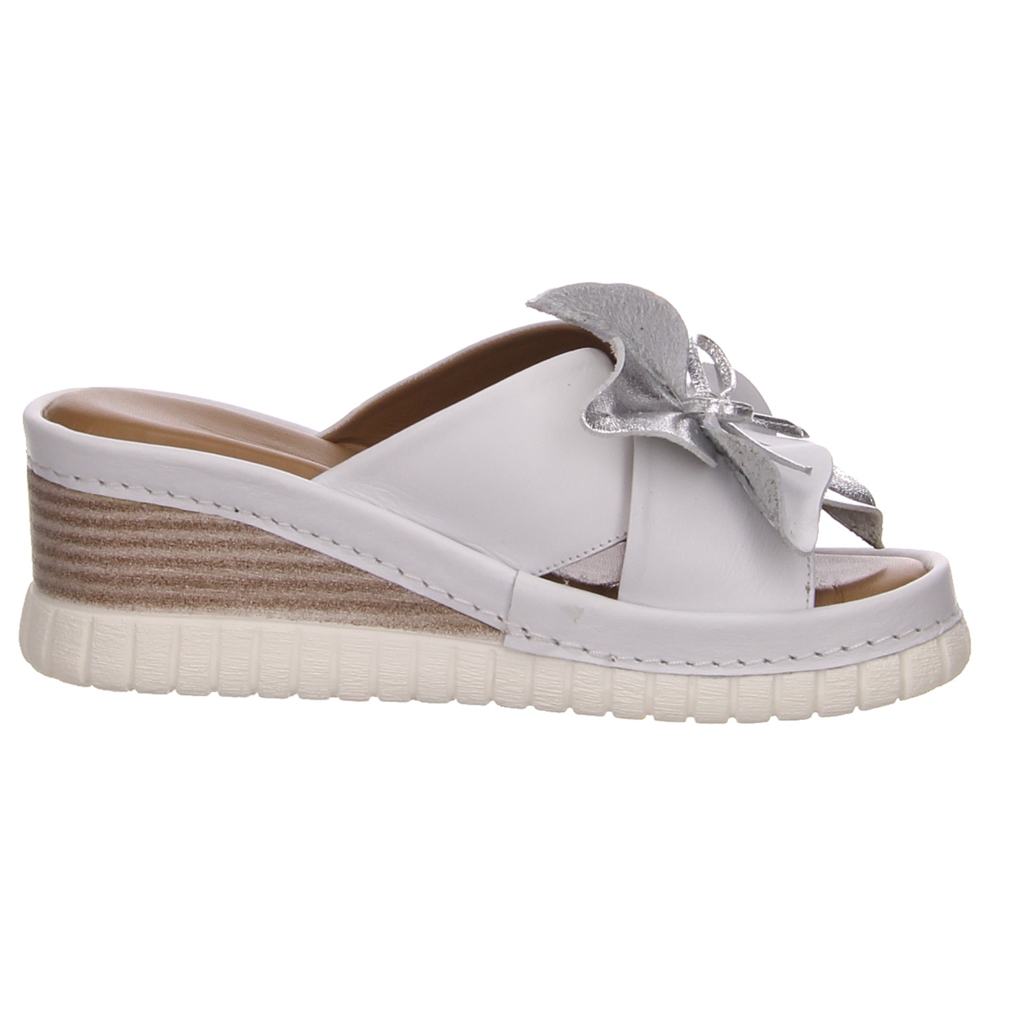 Cosmos Damenpantolette weiß weiss/weiss kombi