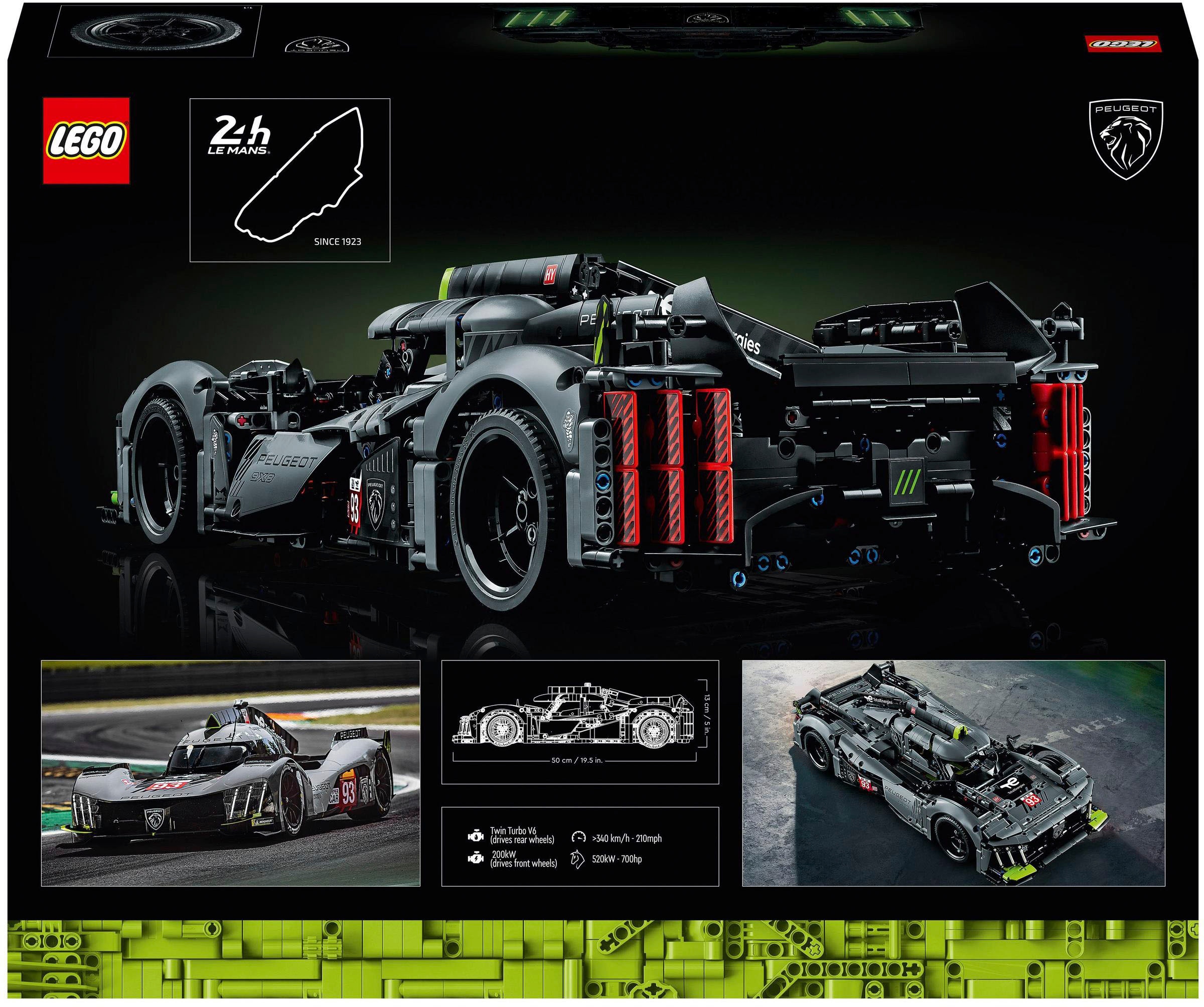 LEGO® Konstruktionsspielsteine »PEUGEOT 9X8 24H Le Mans Hybrid Hypercar (42156), LEGO® Technic«