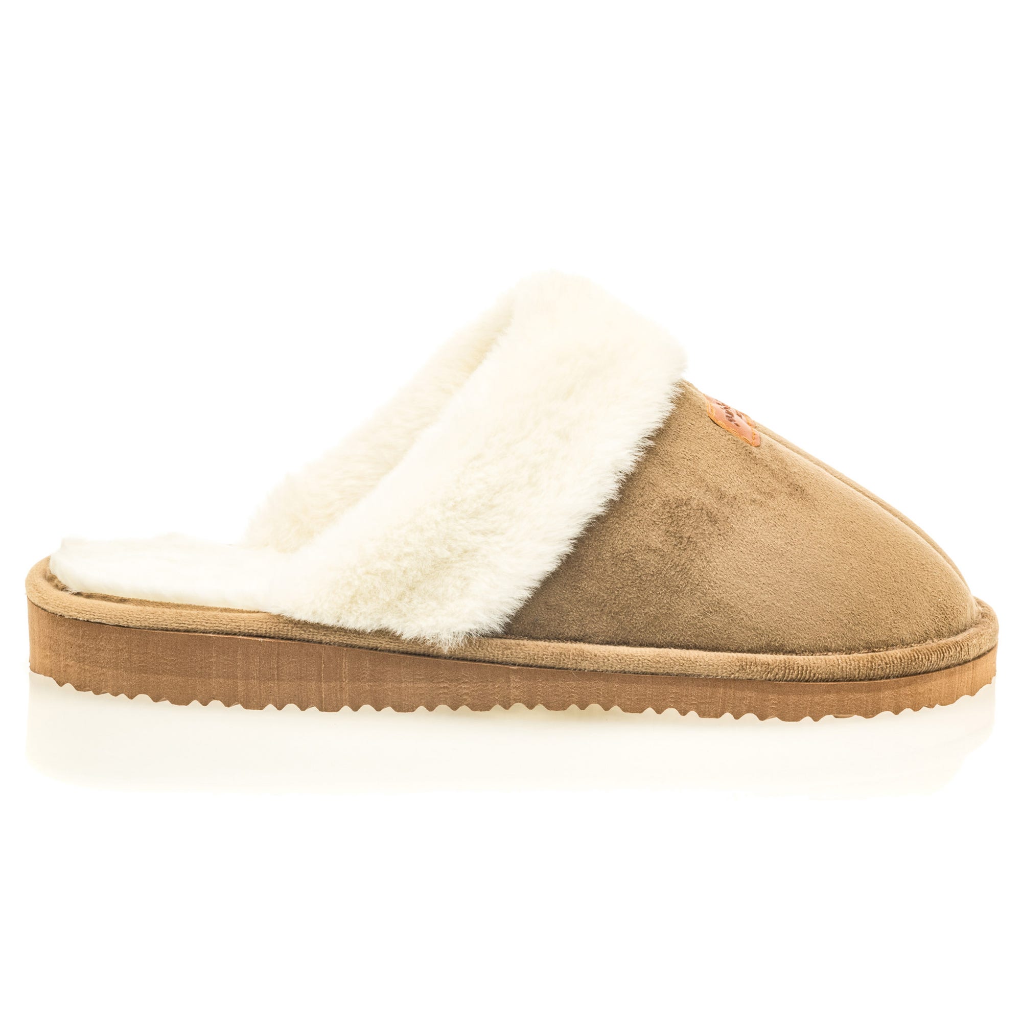 Pantoufles mules Femme taupe