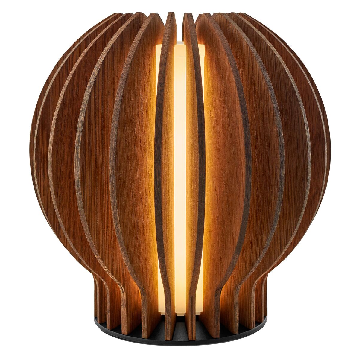 Radiant rund LED-lampe, røkt eik