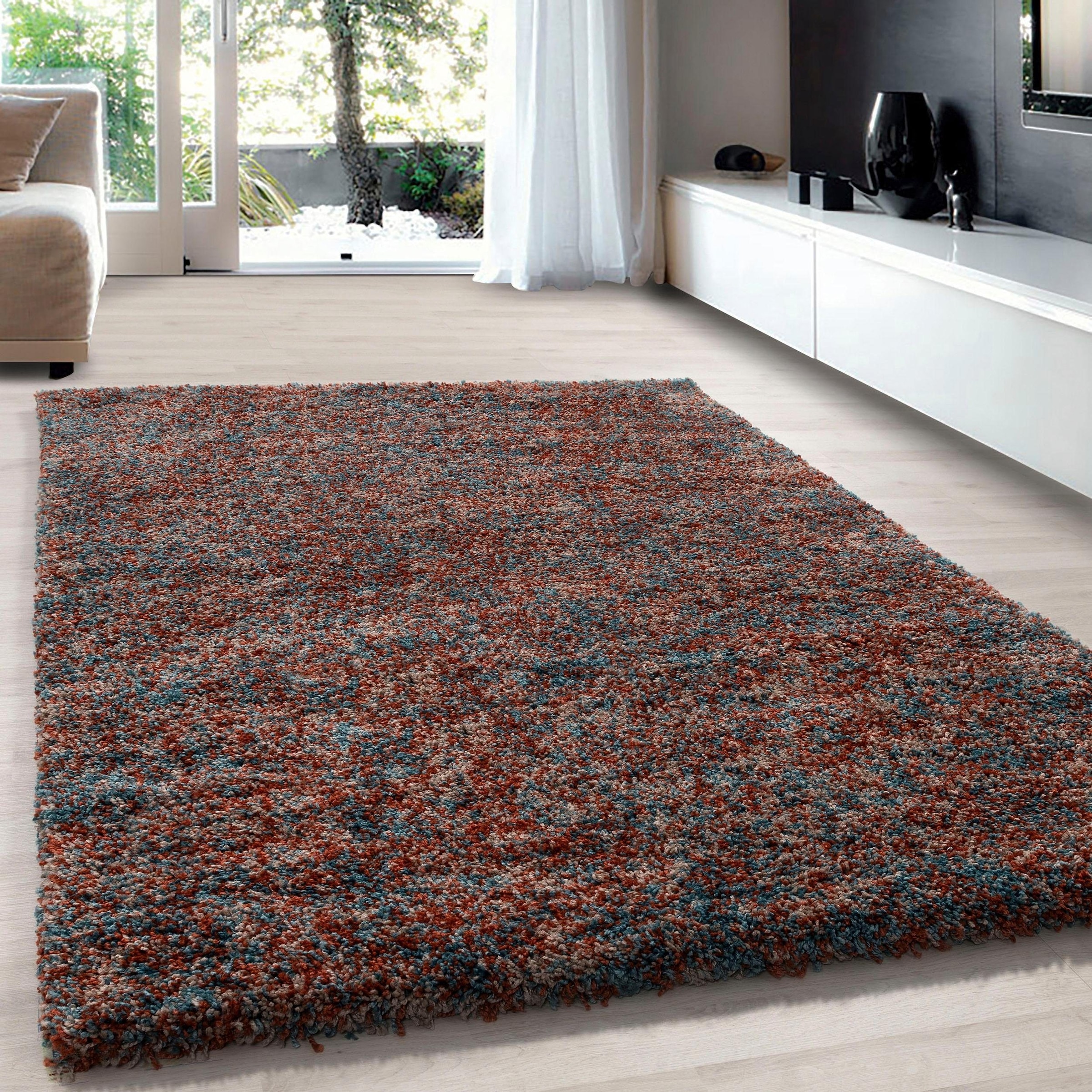 Ayyildiz Teppiche Hochflor-Teppich »Enjoy Shaggy« rechteckig 50 mm Höhe auch als Läufer, Shaggy, Langflor, meliert, Wohnzimmer