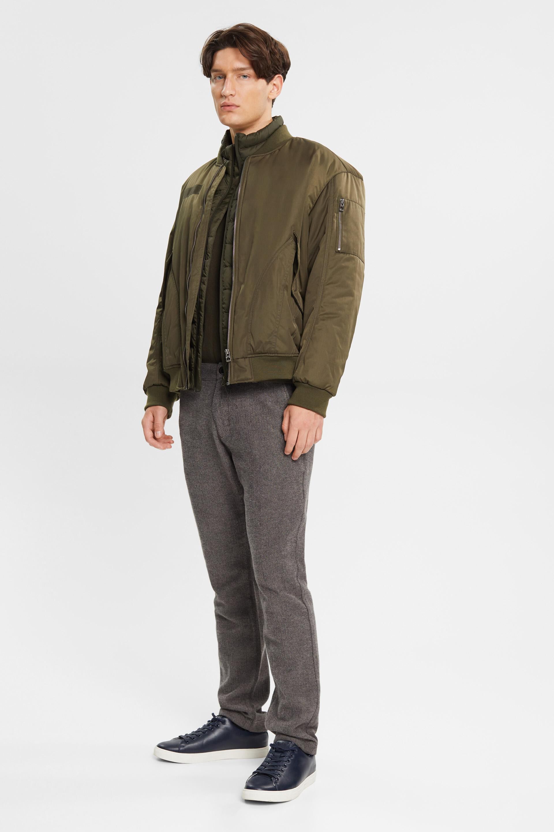 Pantalon slim à chevrons