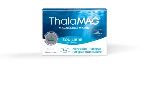 ThalaMAG Équilibre intérieur - Magnésium Marin - Boîte de 15 comprimés