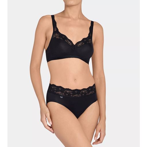 Sloggi Romance Midi-trusser, Black, 42