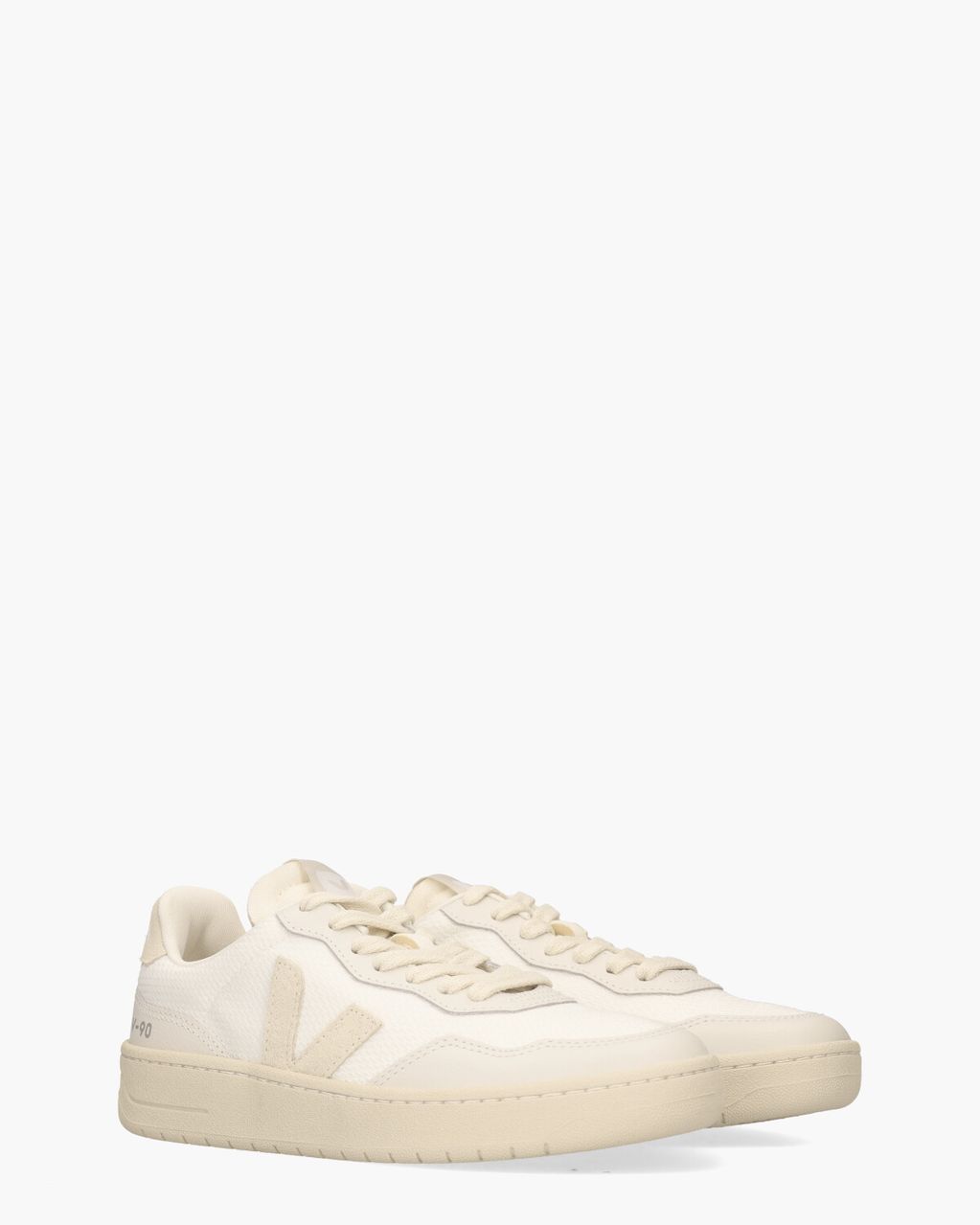 Veja V-90 B-Mesh Wit/Beige Damessneakers
