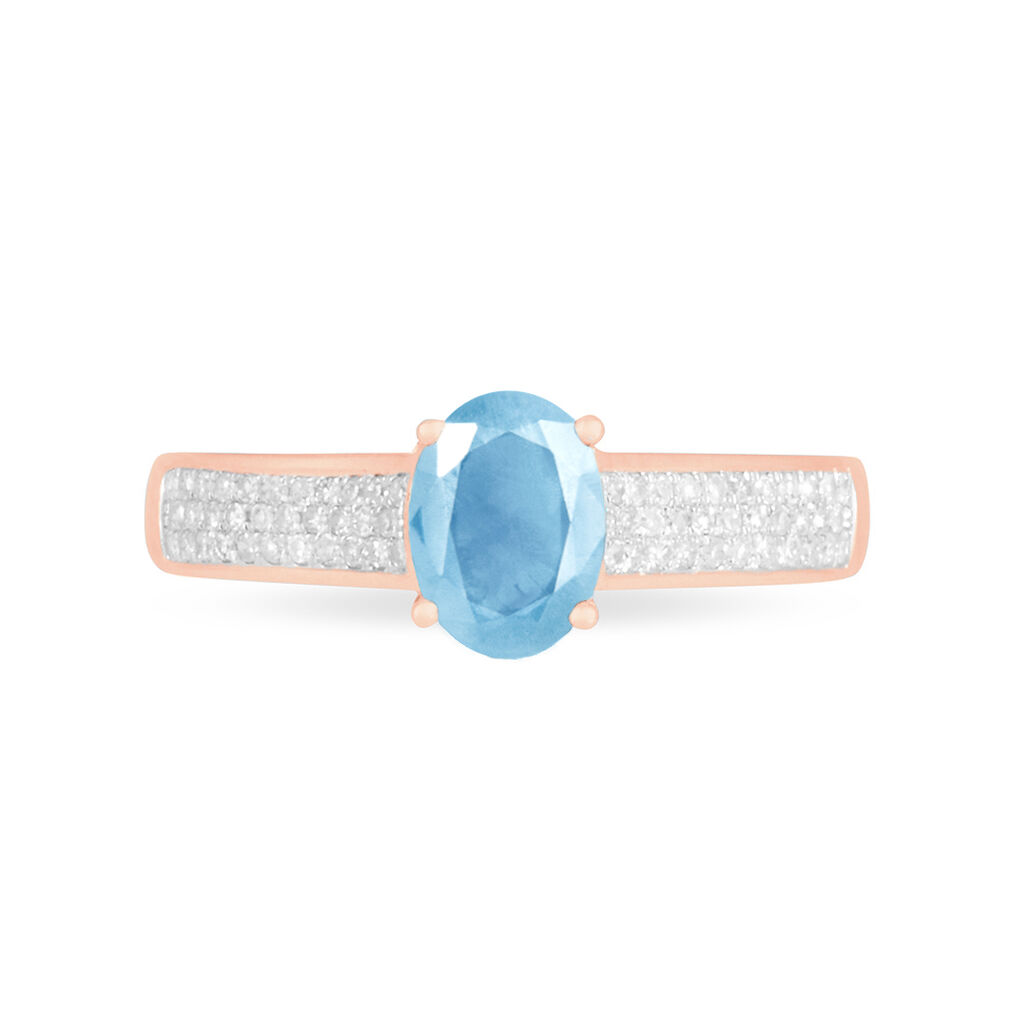 Bague Crista Or Rose Topaze Et Diamant