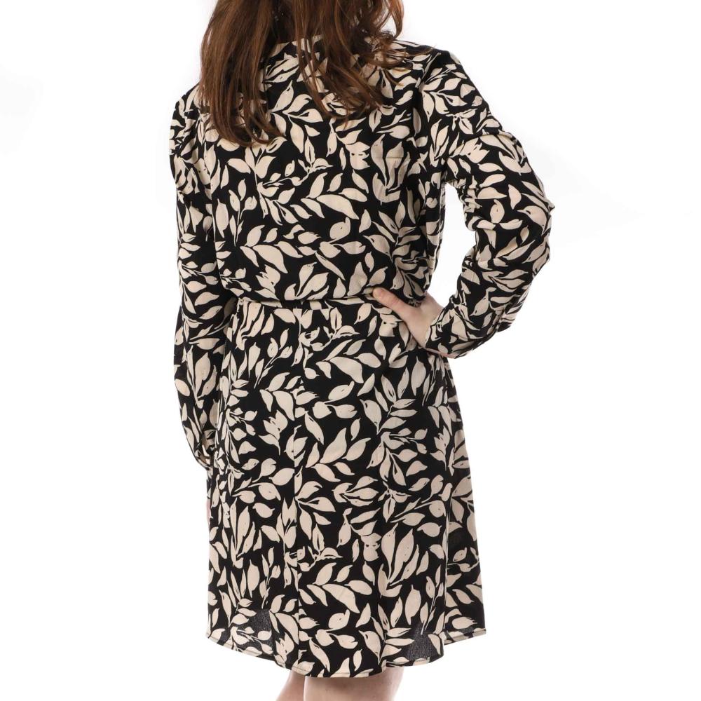 JDY Robe Noir/Beige à Motifs Femme JDY Piper