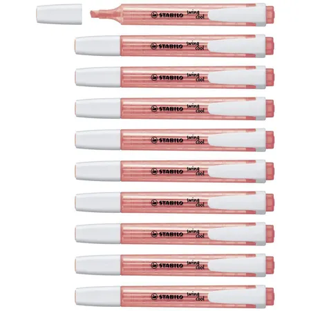 Textmarker - STABILO swing cool - 10er Pack - rot