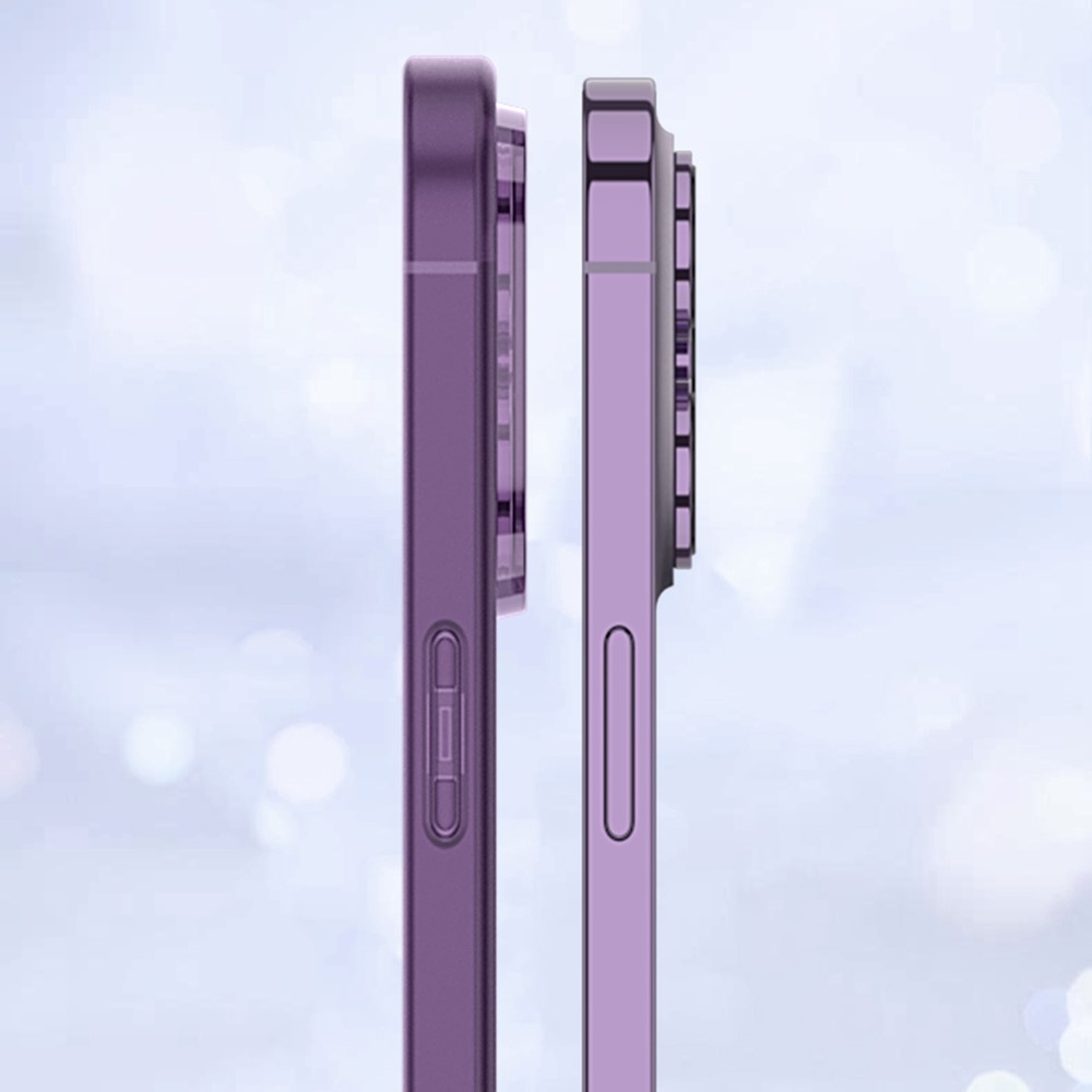 iPhone 14 Pro Max MagSafe Hybrid Hardcase Hülle mit TPU Bumper Glitzer Design - Schwarz / Transparent