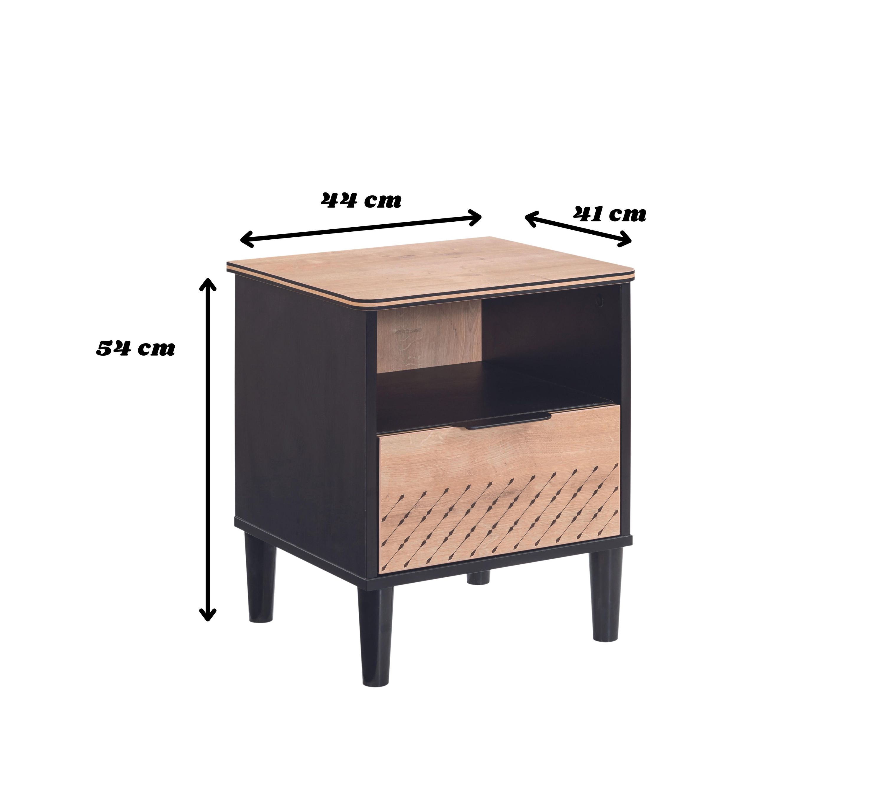 Kommode Work mit Aufdruck Schublade Schrankfach Jugendzimmer
