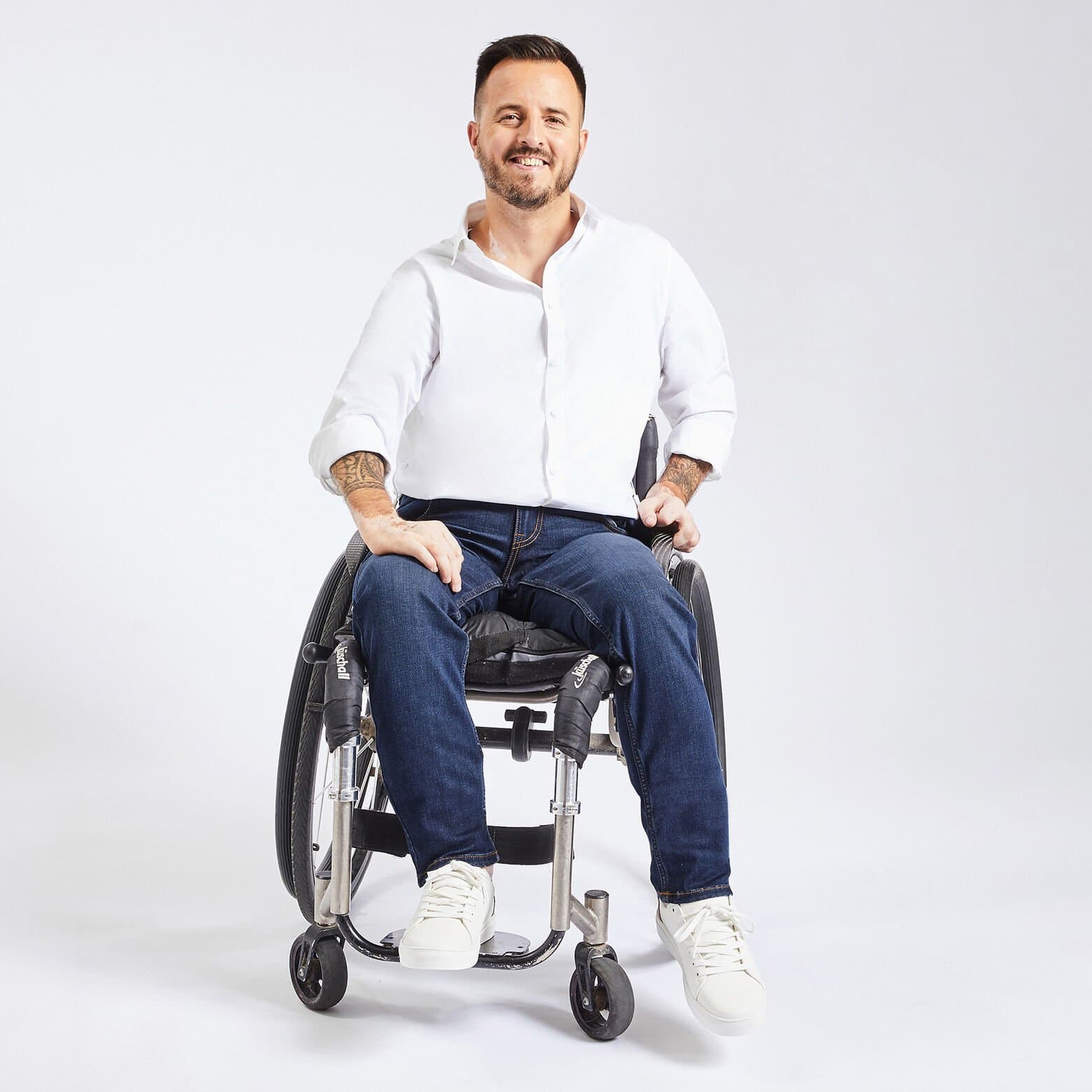 Jean slim pour personne à mobilité réduite Bleu moyen
