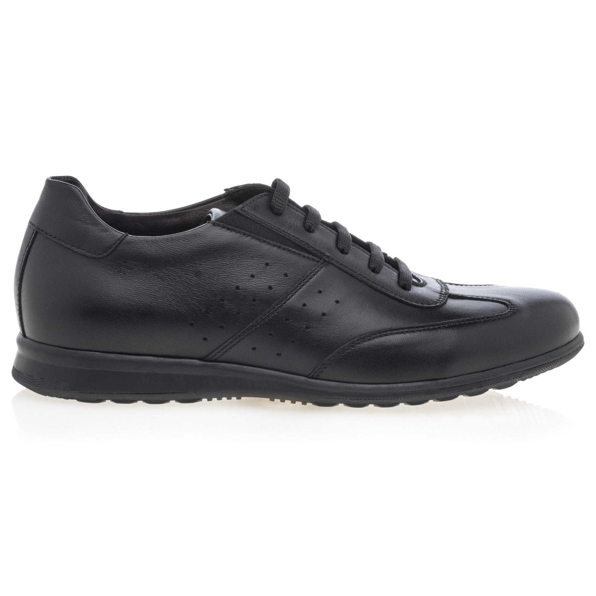 Baskets basses Homme en cuir noir